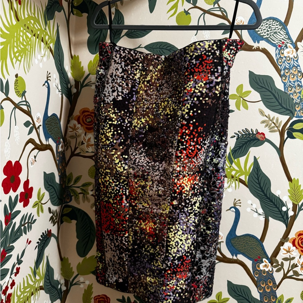 Byron Lars Vibrant Sequin Kamille Pencil Skirt - Picture 4 of 12